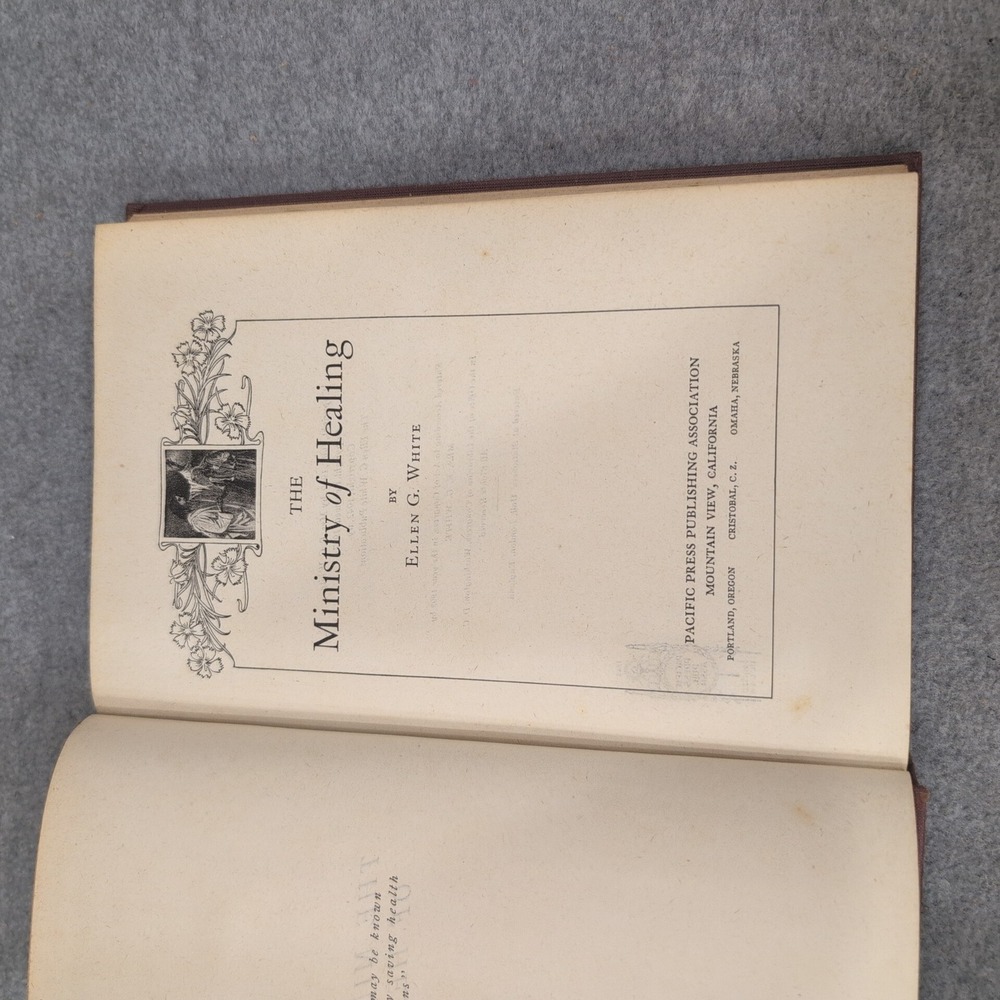 The Ministry of Healing Ellen G White 1942 Pacific Press Religious Health Book - Picture 4 of 8